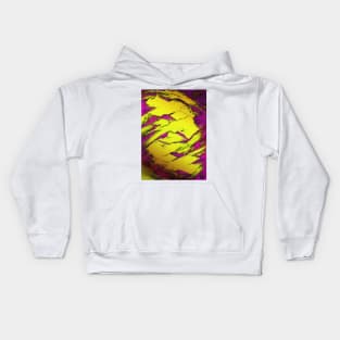 Fractured anger yellow Kids Hoodie